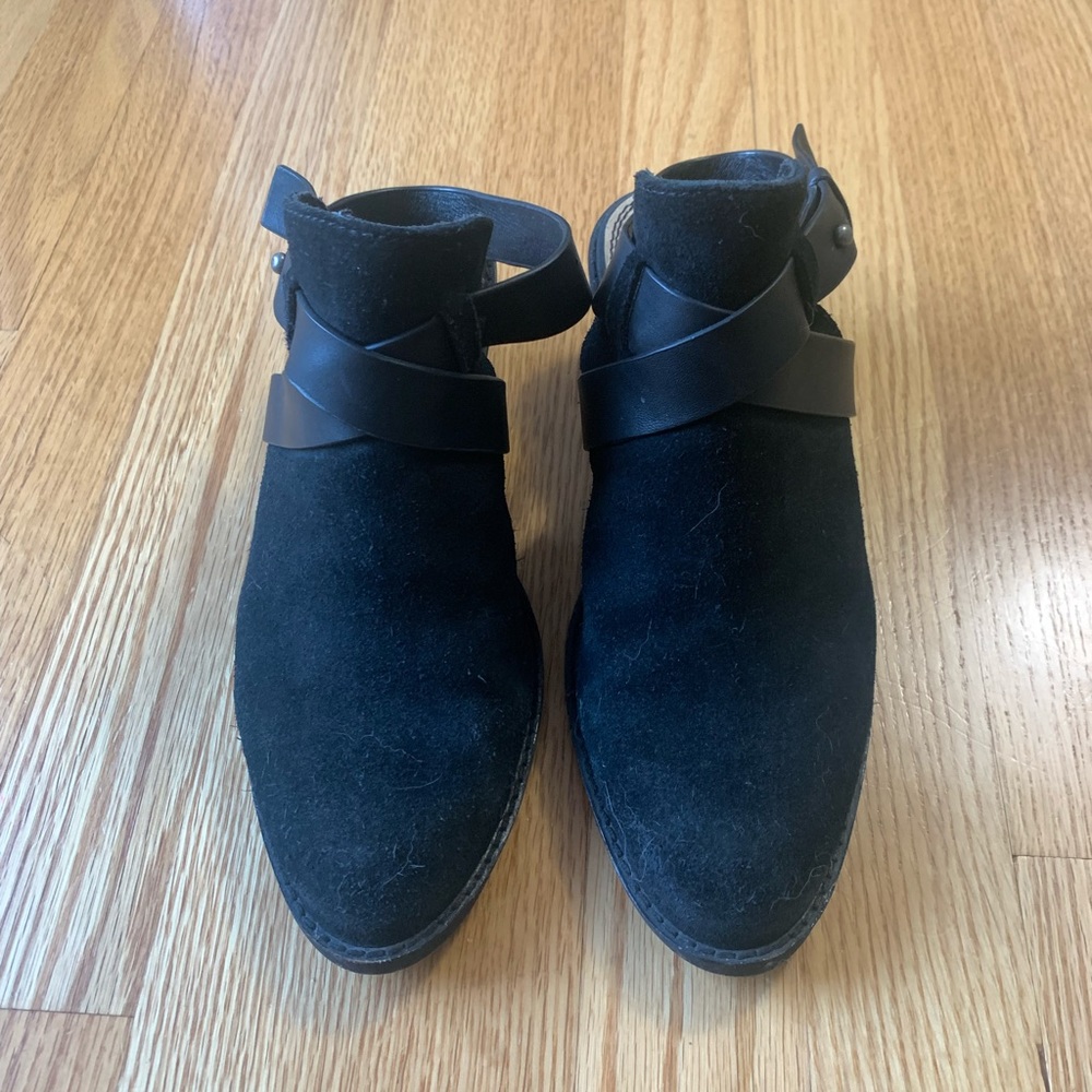 Splendid Black Suede Booties Womens Size 6